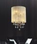 Plush Ivory Shade Double Crystal Chandelier